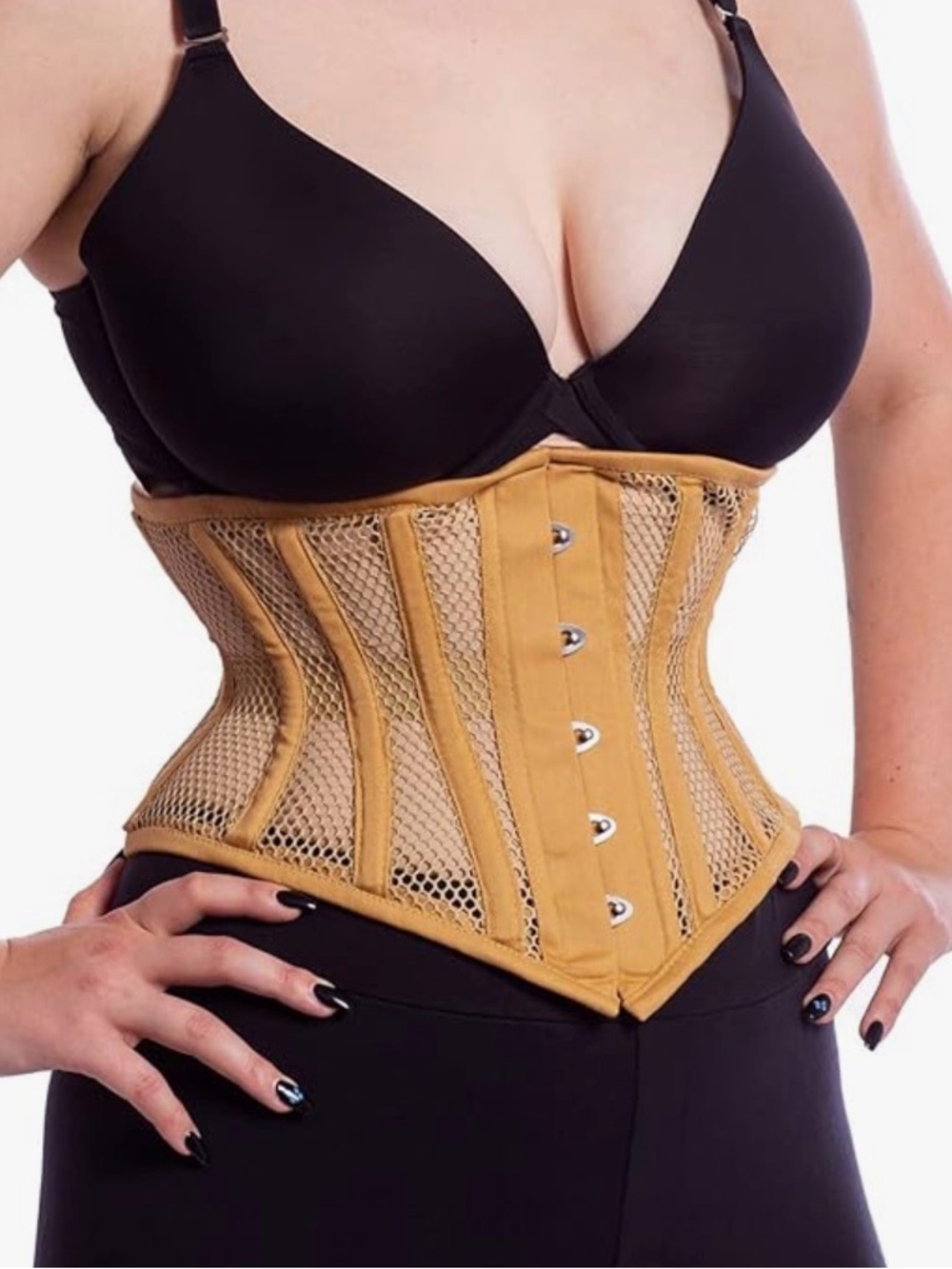Steel Boned Corset in Tan